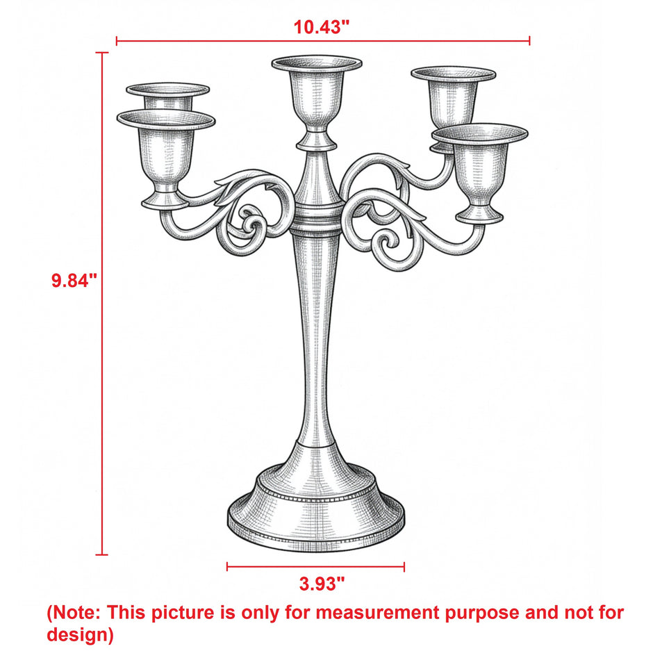 Vintage Metal Candle Holder Pillar / Ruchi