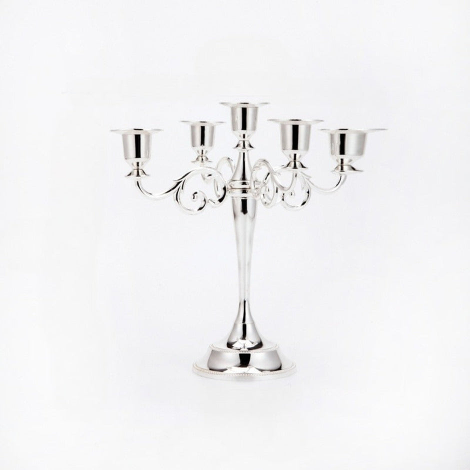 Vintage Metal Candle Holder Pillar / Ruchi