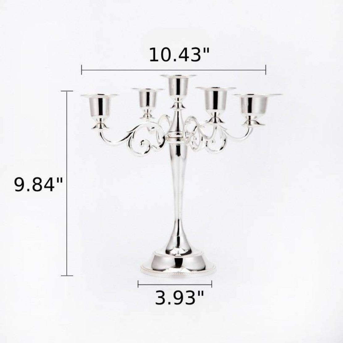 Vintage Metal Candle Holder Pillar / Ruchi