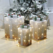 Decorative Christmas Metal Gift Boxes With LED