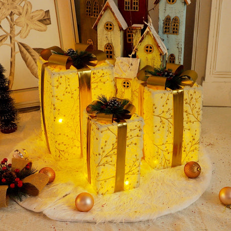 Decorative Christmas Metal Gift Boxes With LED / Ruchi