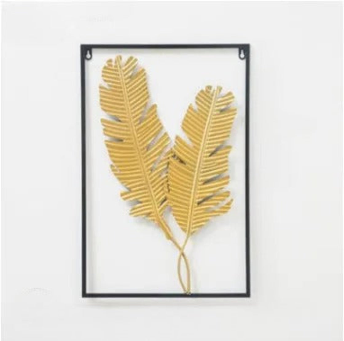 Modern Golden Design Metal Wall Art / Ruchi