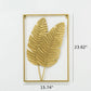 Endearing Leaf Style Golden Metal Wall Hanging / Ruchi