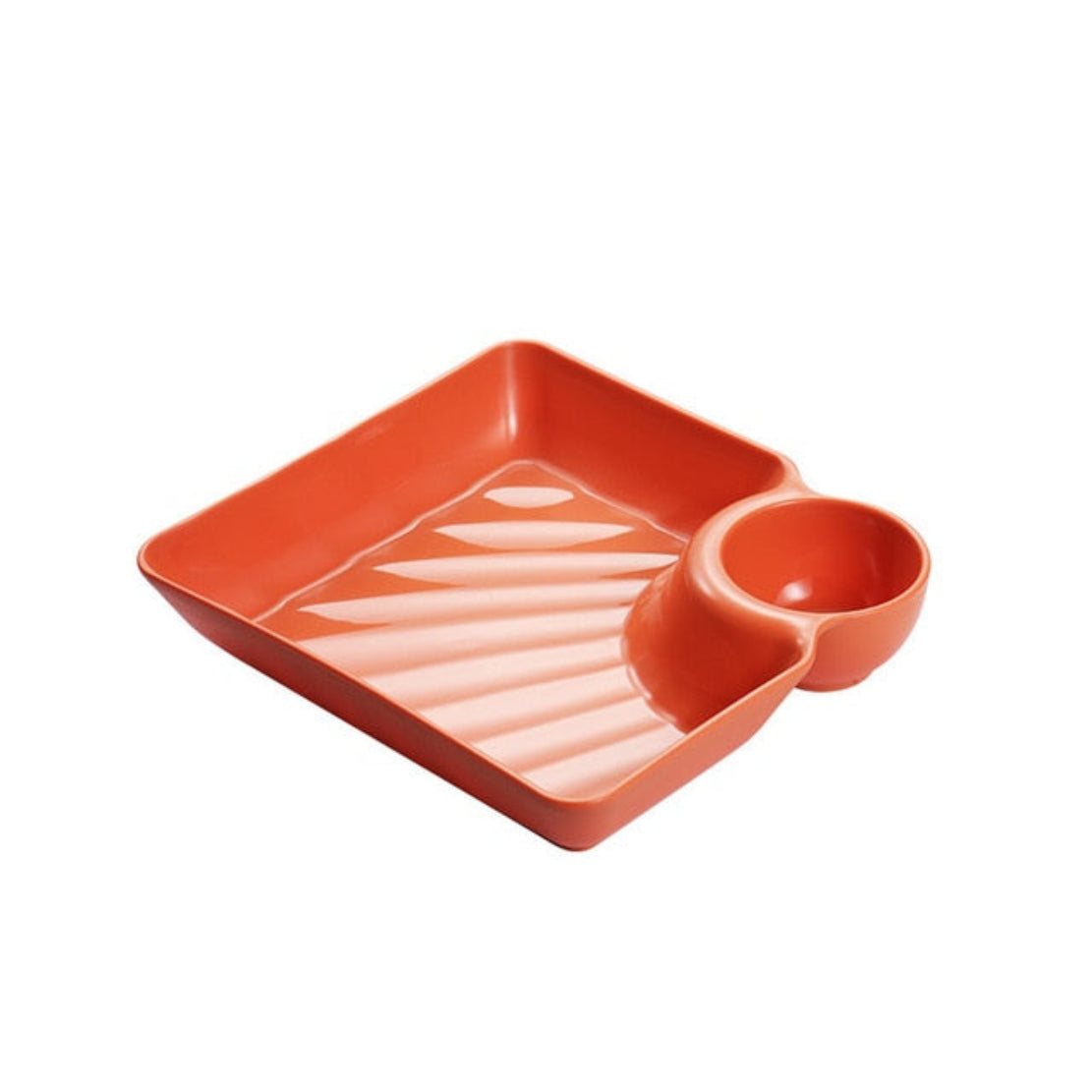 Designer Serving Tray For Snacks With Sauce Holder / Ruchi