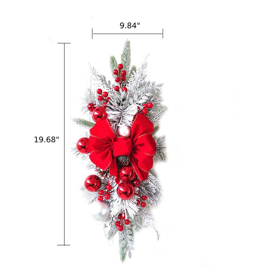 Artificial Stairway Christmas Wreath With LED Lights / Ruchi