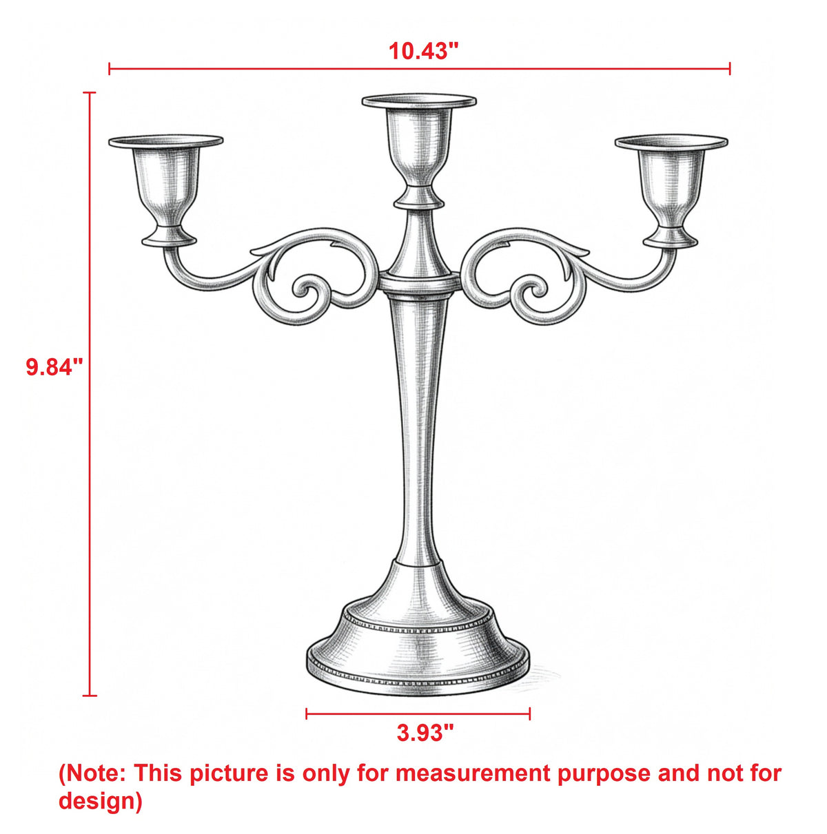 Vintage Metal Candle Holder Pillar / Ruchi