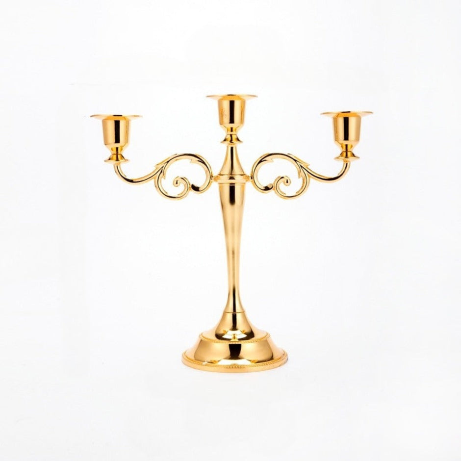 Vintage Metal Candle Holder Pillar / Ruchi
