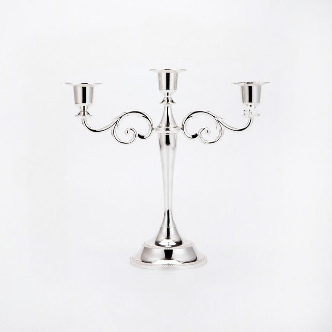 Vintage Metal Candle Holder Pillar / Ruchi