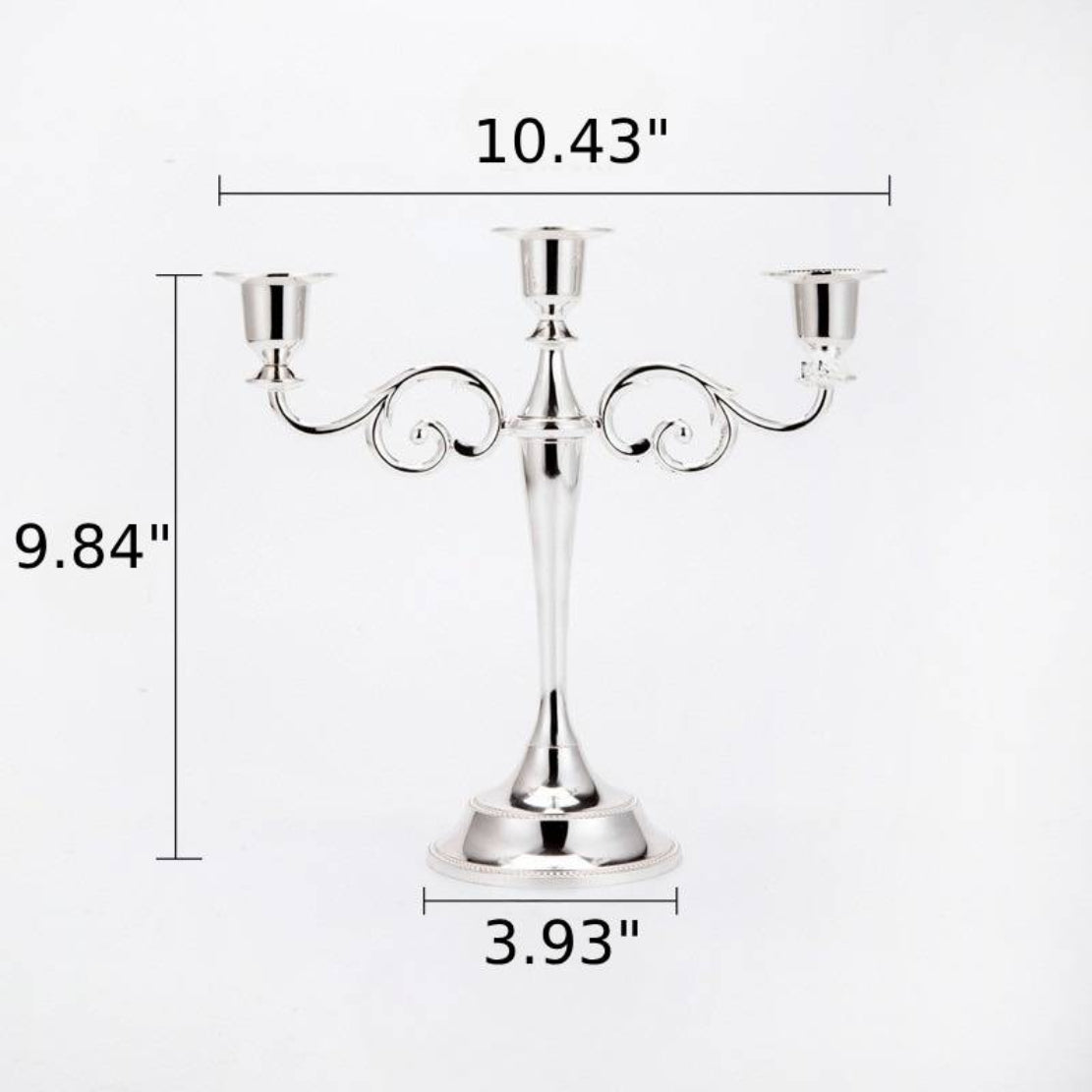 Vintage Metal Candle Holder Pillar / Ruchi