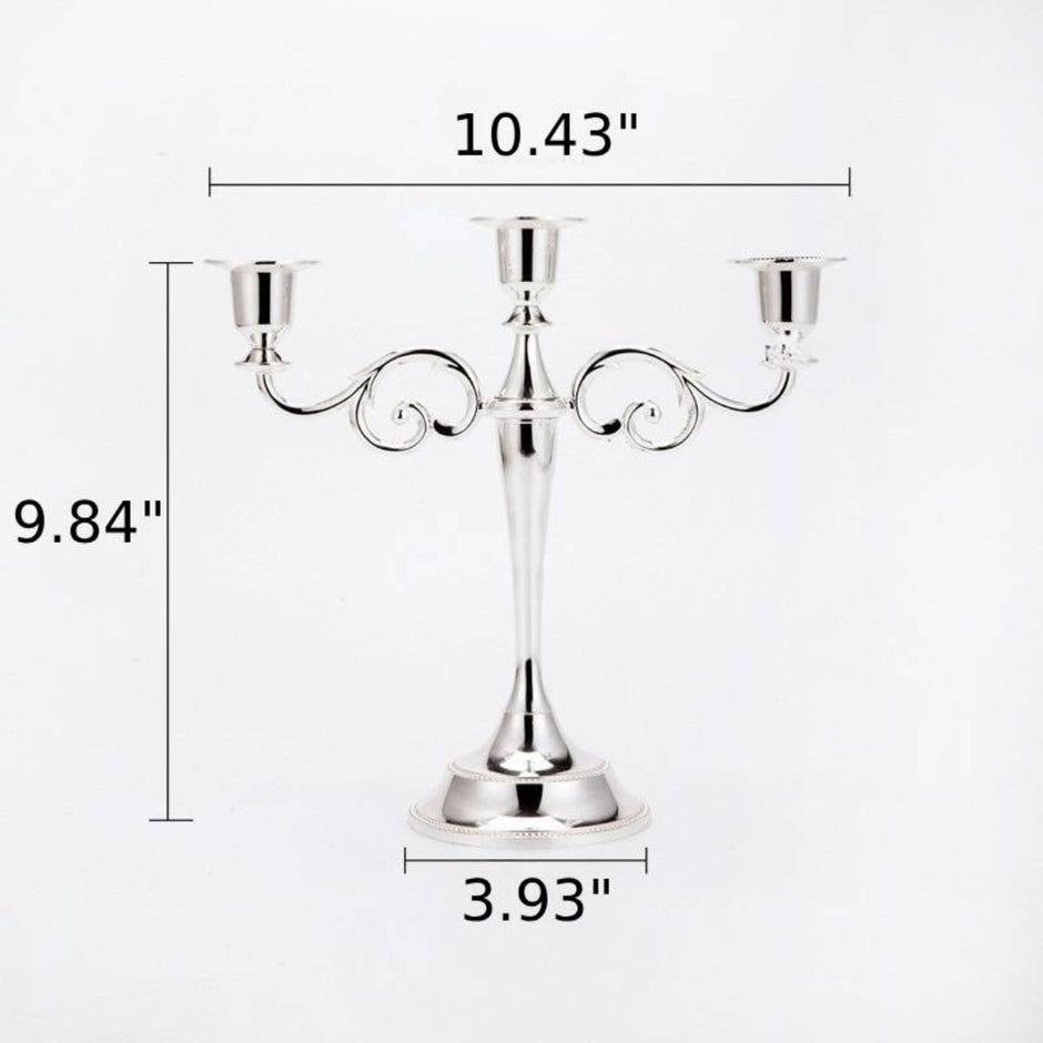 Vintage Metal Candle Holder Pillar / Ruchi