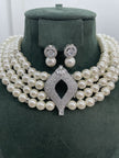 Pearl Zirconia Crystal Jewelry Set / Ruchi