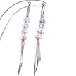 Long Tassel With Crystal Arrowhead Metal Earrings / Ruchi