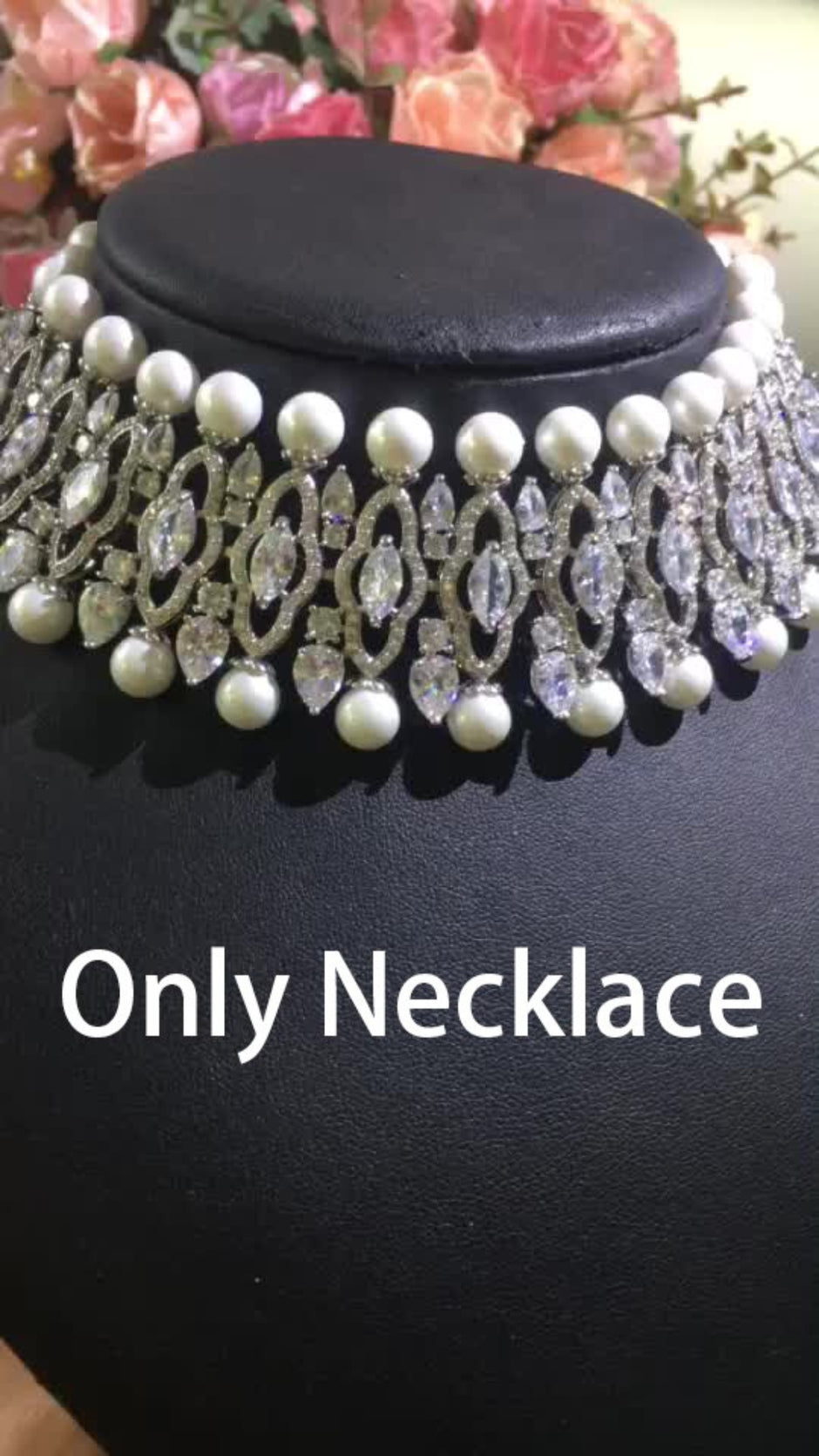 Crystal Choker Necklace Set / Ruchi