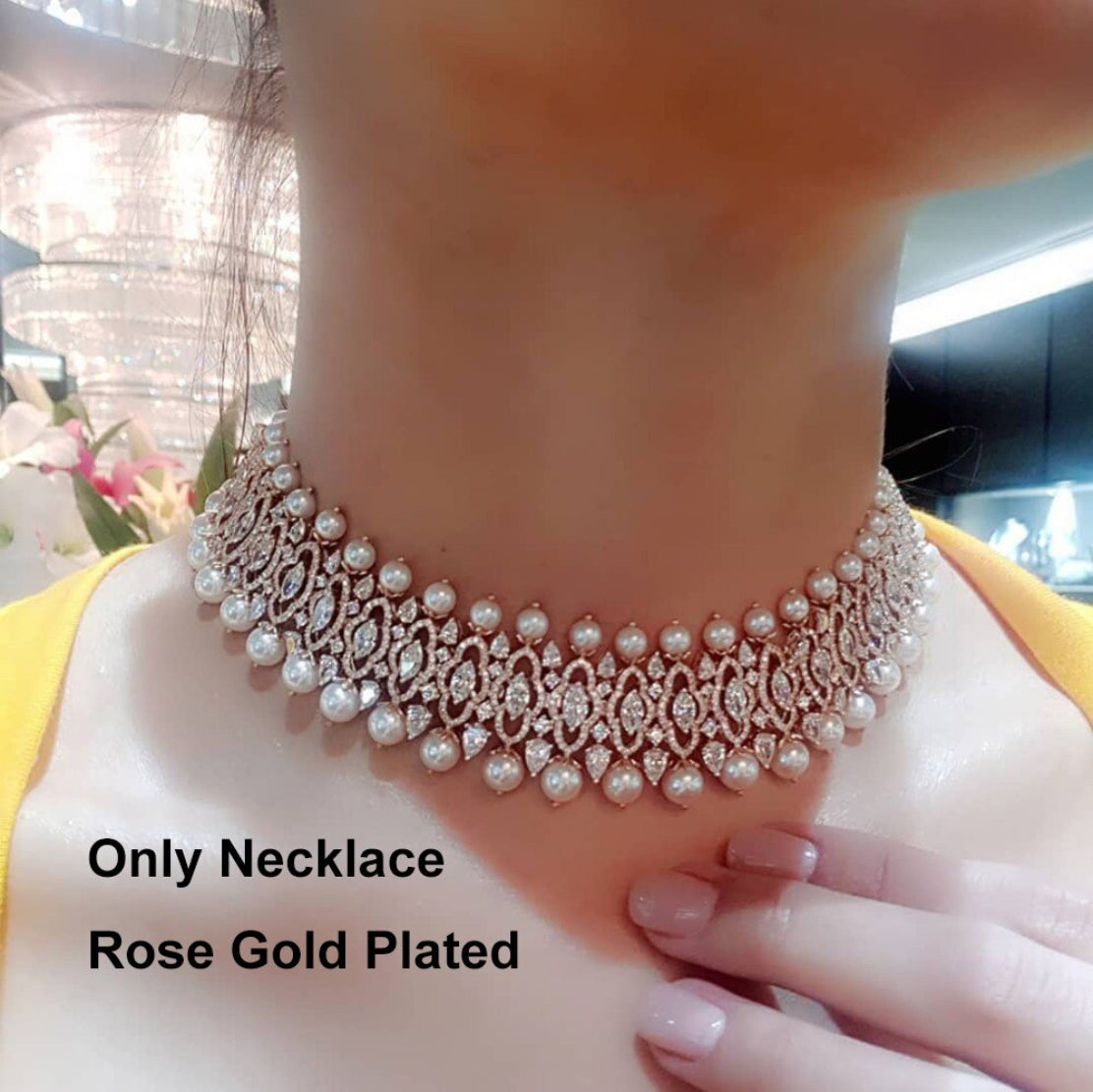 Crystal Choker Necklace Set / Ruchi