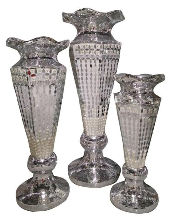Tall White Trumpet Ceramic Vase / Ruchi