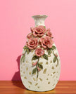 Pink Rose Decorative Ceramic Flower Vase / Ruchi