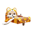 Tiger Design LED Leather Kids Bed / Ruchi