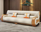 European Royal Leather Sofa Set