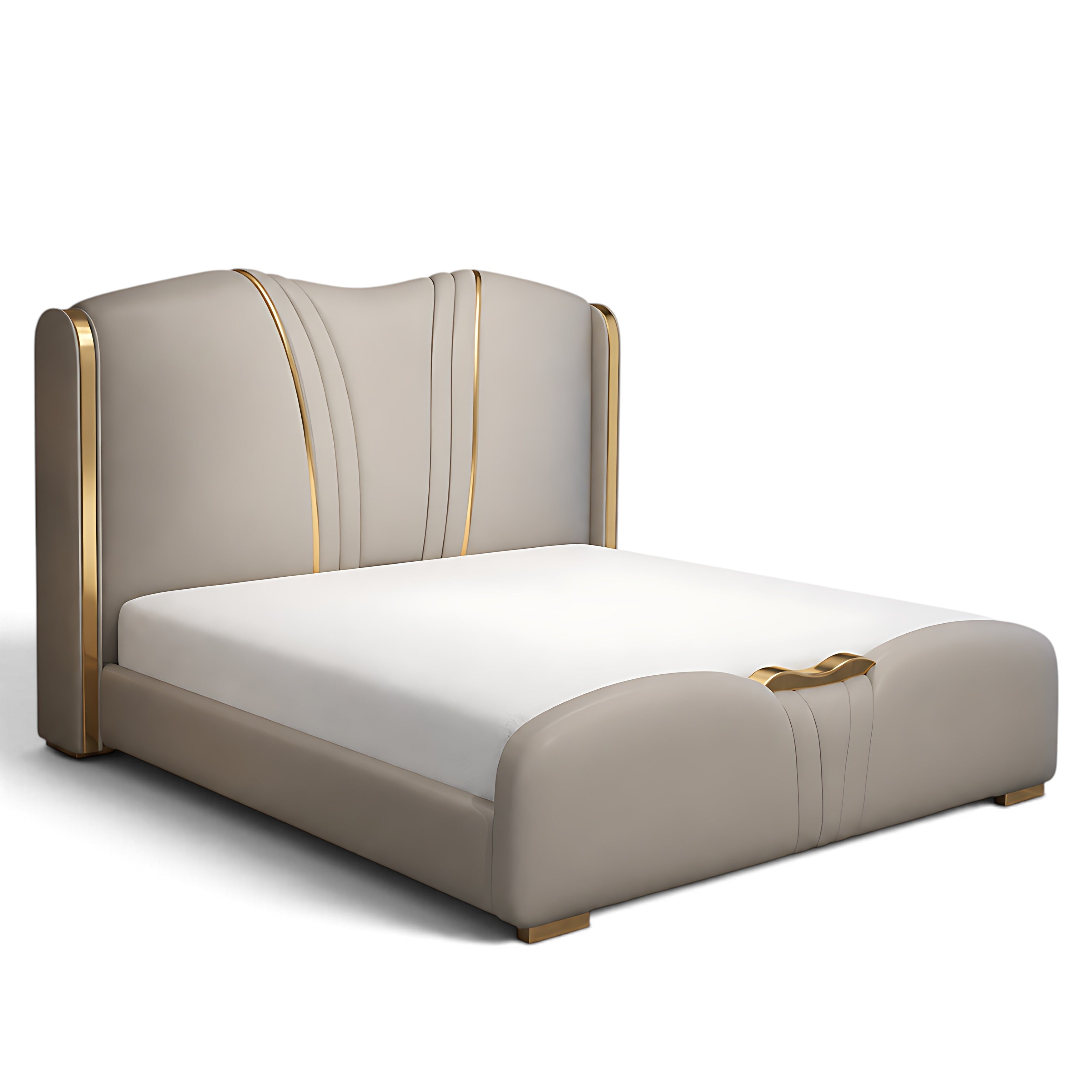 Modern Luxury Leather Bed / Ruchi