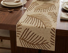 White & Gold Beaded Table Runner / Ruchi