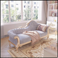 Europian Button-tuffted Fabric Sofa Set