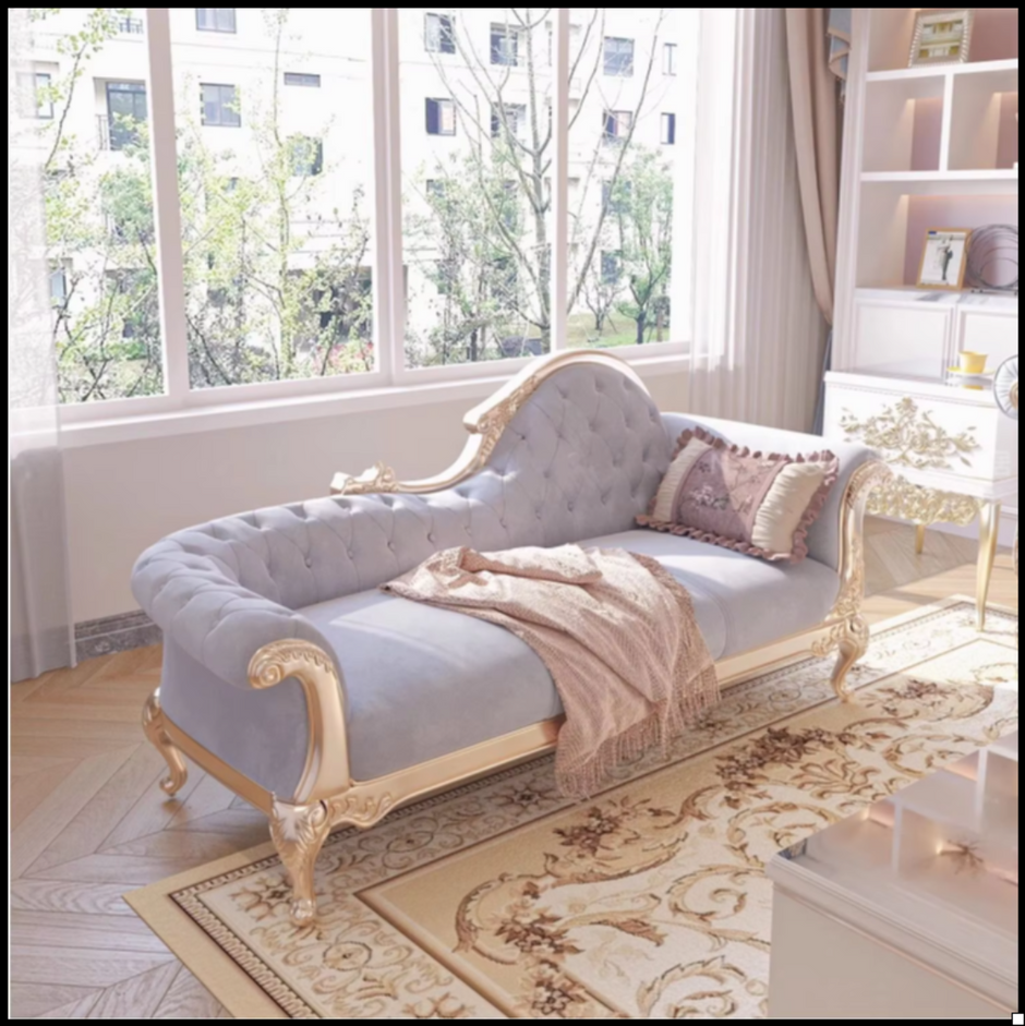 European Button-tufted Fabric Sofa Set / Ruhi 