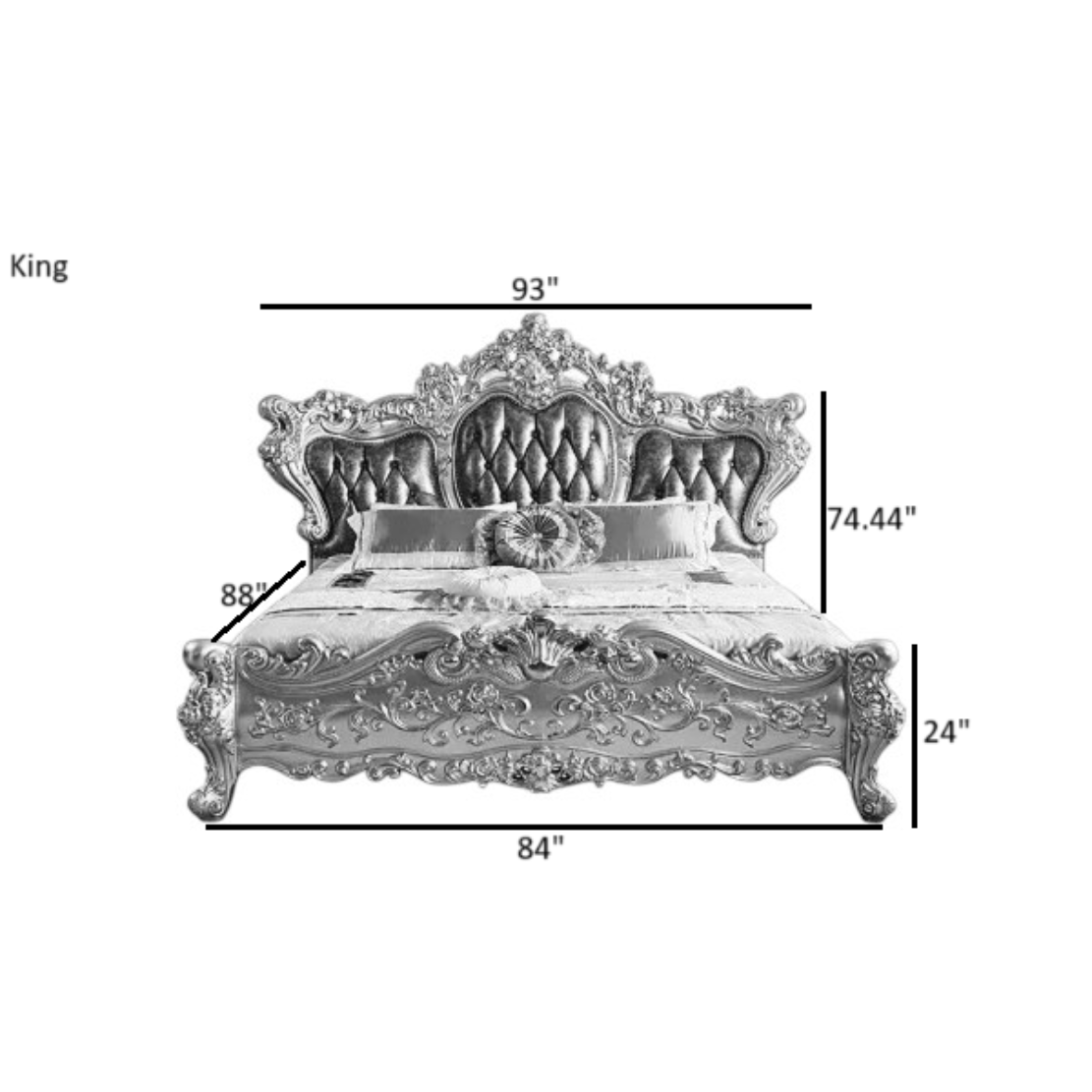 Luxury European Leather Bed / Ruchi