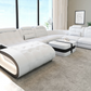 Modern Leather Sectional Sofa With LED Lights / Ruchi