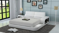 Modern LED Platform Leather Bed / Ruchi