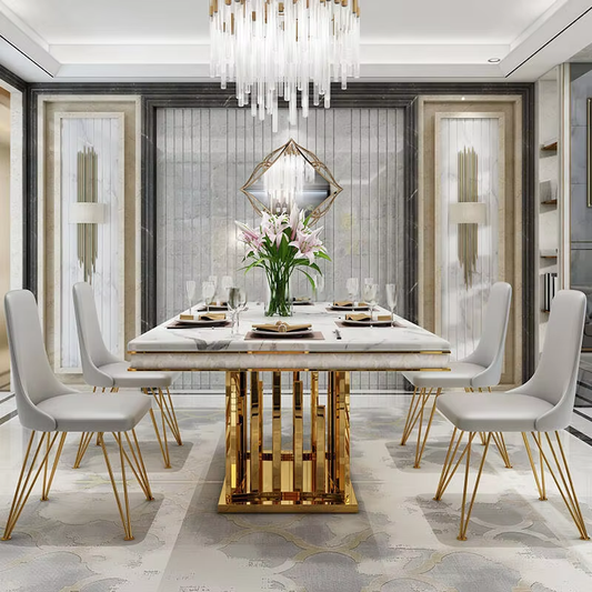 Gloomy Marble Dining Table Set / Ruchi