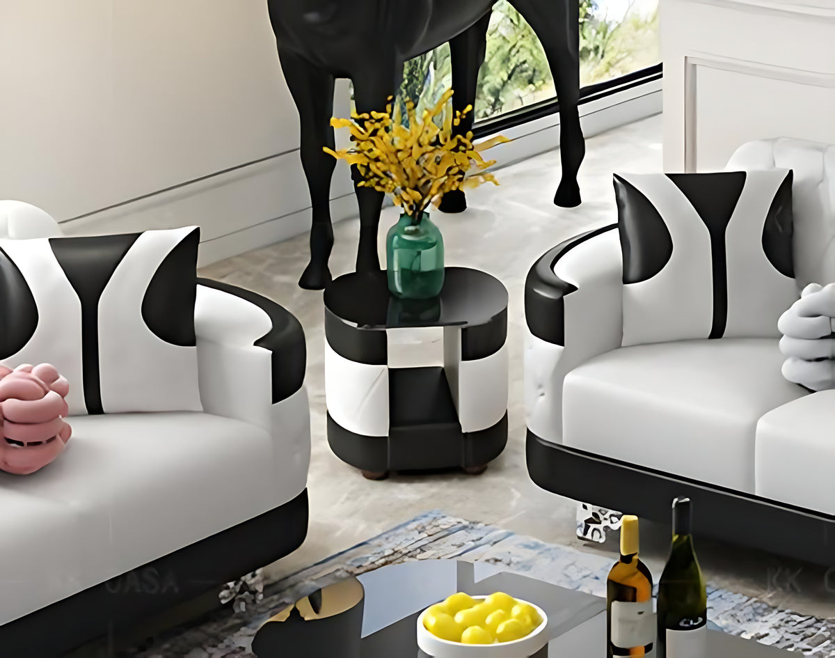 3-Piece Living Room Leather Sofa Set / Ruchi 