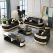 3-Piece Living Room Leather Sofa Set
