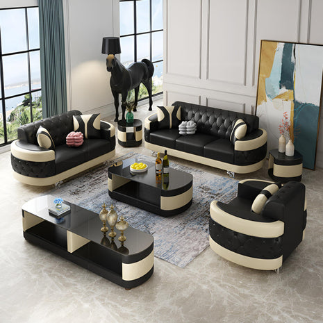 3-Piece Living Room Leather Sofa Set / Ruchi 