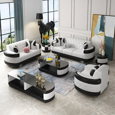 3-Piece Living Room Leather Sofa Set / Ruchi 