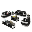 3-Piece Living Room Leather Sofa Set / Ruchi