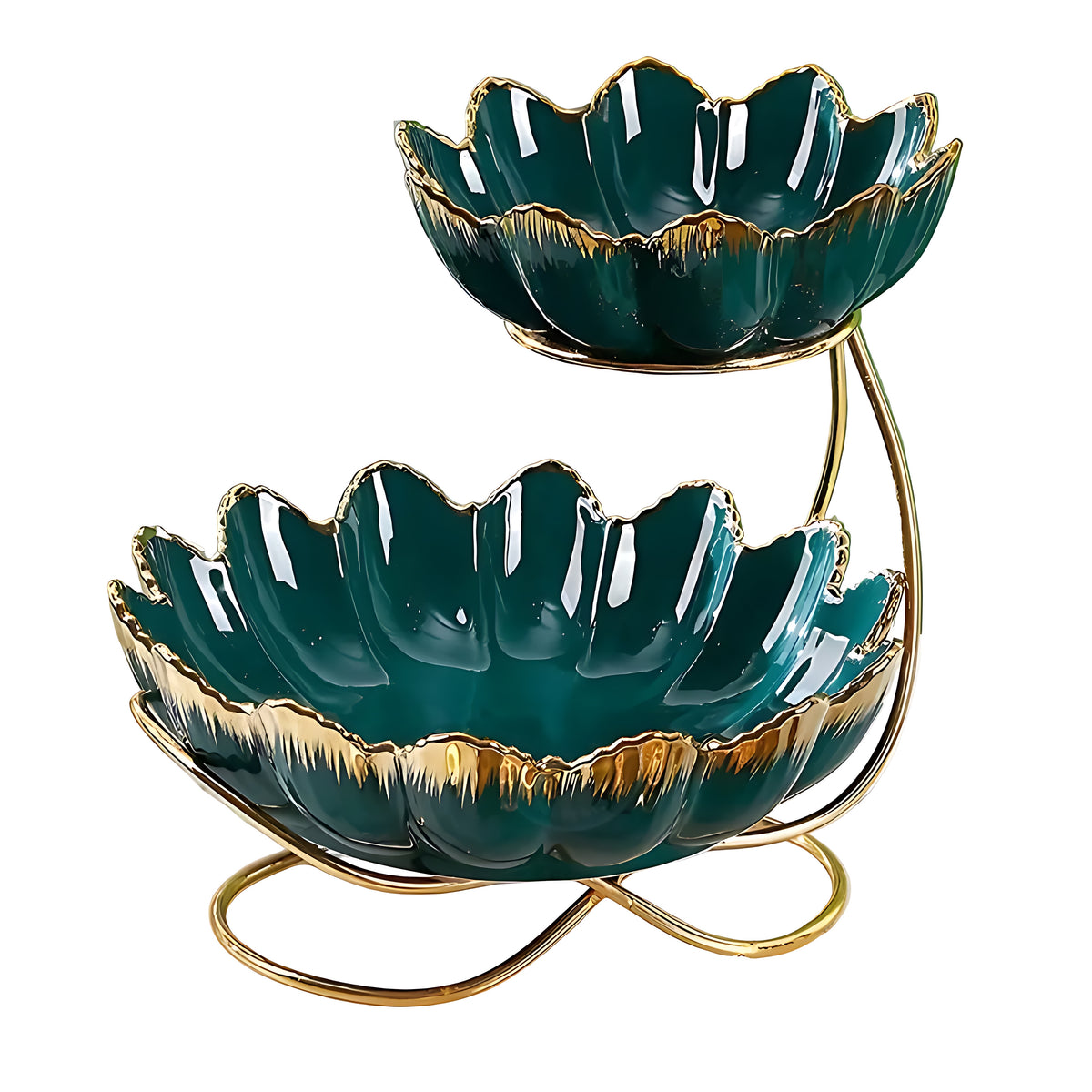 Modern Fruit Stand With 2 Bowls For Counter / Ruchi