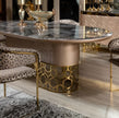 Shiny Marble Top Dining Table Set / Ruchi