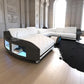 Contemporary Diamond Design Backrest LED Ensemble Leather Sectional Sofa / Ruchi