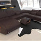 Diamond Design LED Embedded Leather Sectional-Sofa
