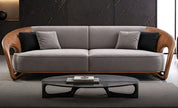 Modern Wooden 3 Seater Velvet Fabric Sofa / Ruchi