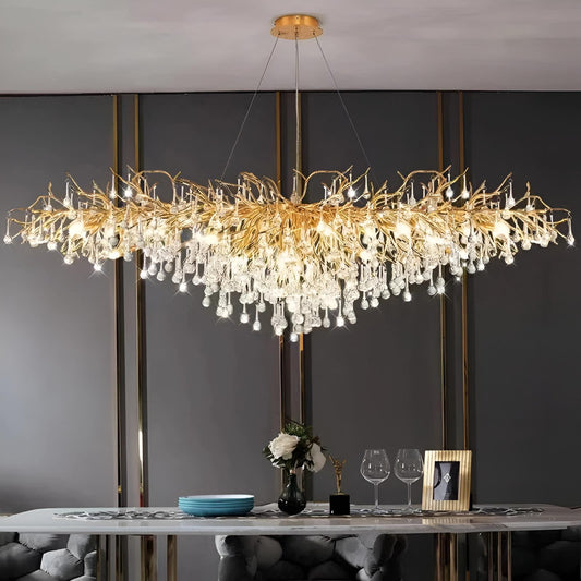 Modern Crystal LED Chandelier For Living Room