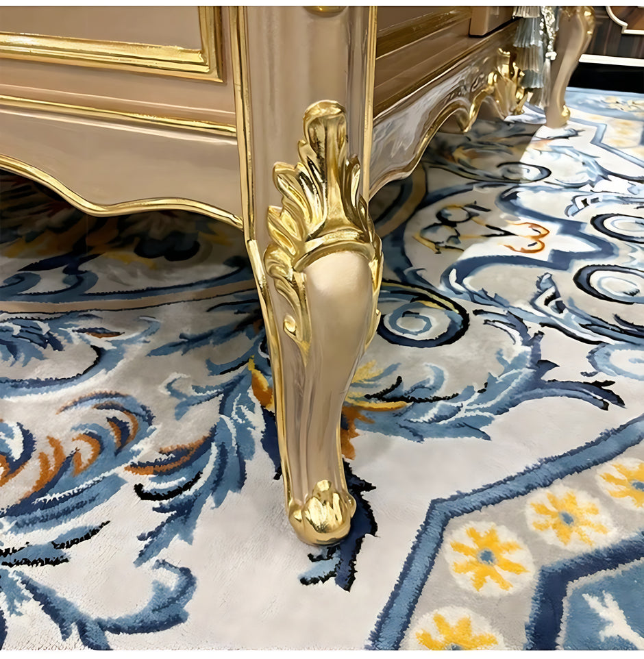 European Marble Top Coffee Table With Storage / Ruchi