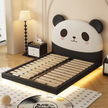 Panda Theme Leather Kids Bed With LED / Ruchi