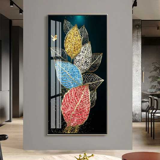 Multi-colored Leaf Framed HD Poster / Ruchi