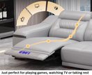 Comfy Electric Reclining Leather Sofa / Ruchi