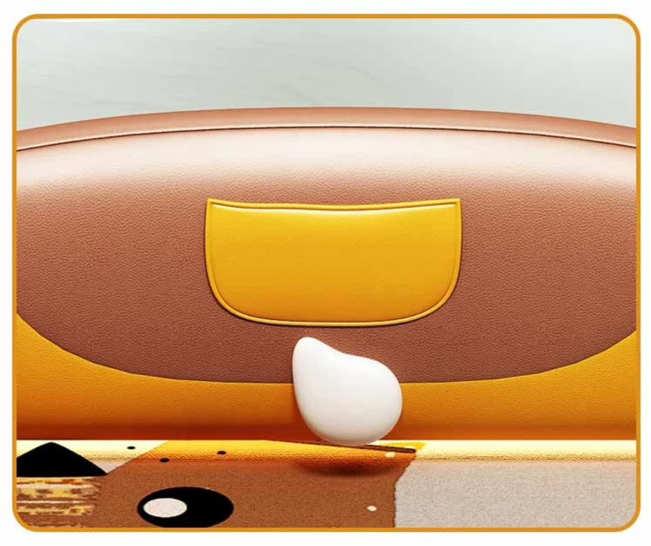 Tiger Design LED Leather Kids Bed / Ruchi