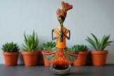 Colorful Metal Statue With Musical Instrument / Ruchi