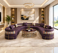 Multicolor U-Shaped Leather Sectional Round Sofa / Ruchi