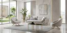 Classic Velvet Fabric Sofa Set Of 3 / Ruchi