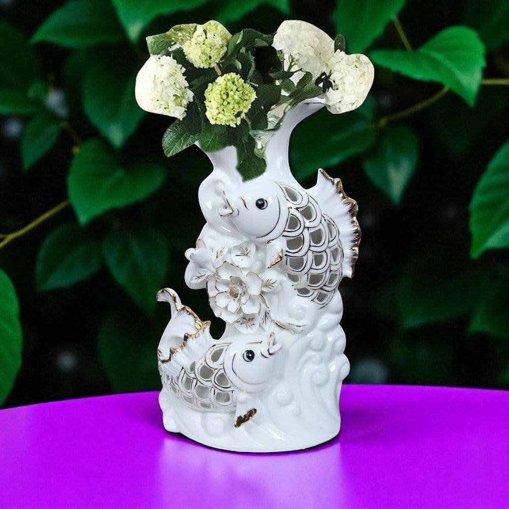 Sophisticated Aquatic Ceramic Vase / Ruchi